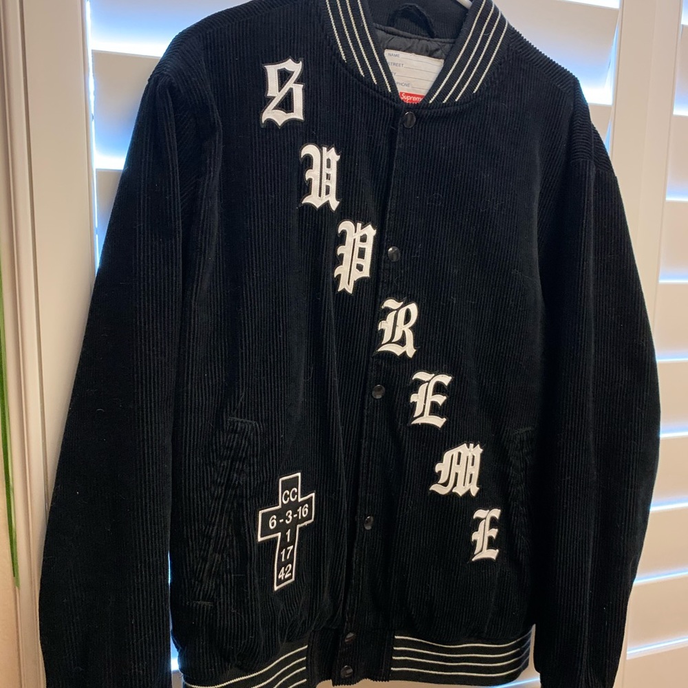 Supreme Black Corduroy Jacket Authentic